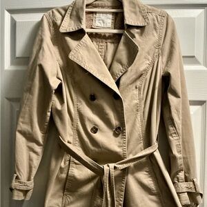 Sonoma Classic Tan Double-Breasted Women's Trench Coat